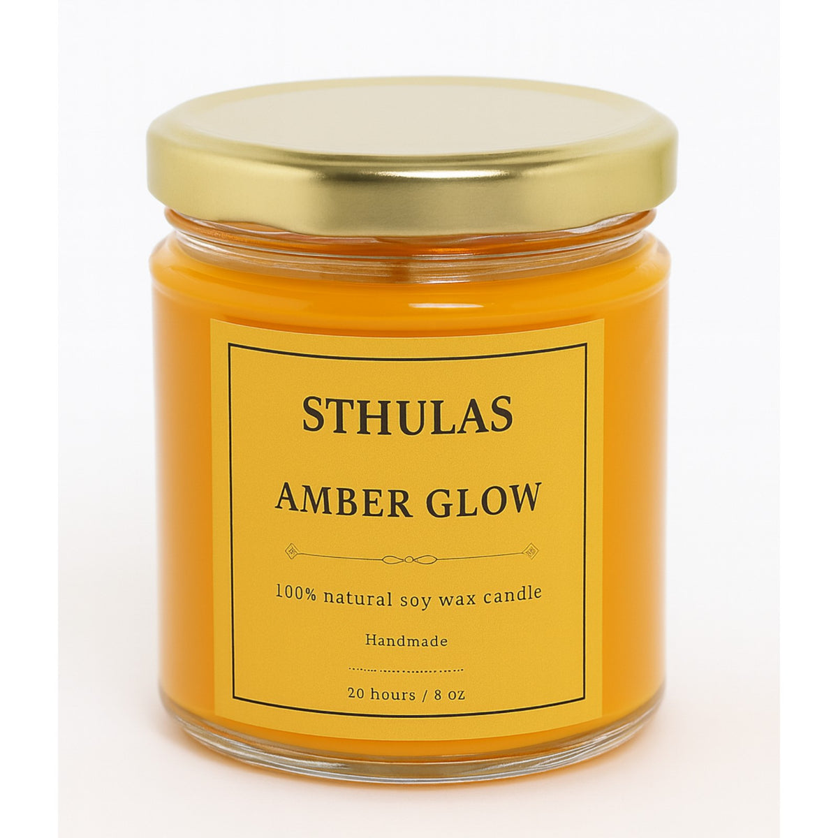 Sthula's Amber Glow Scented Soy Wax Candle