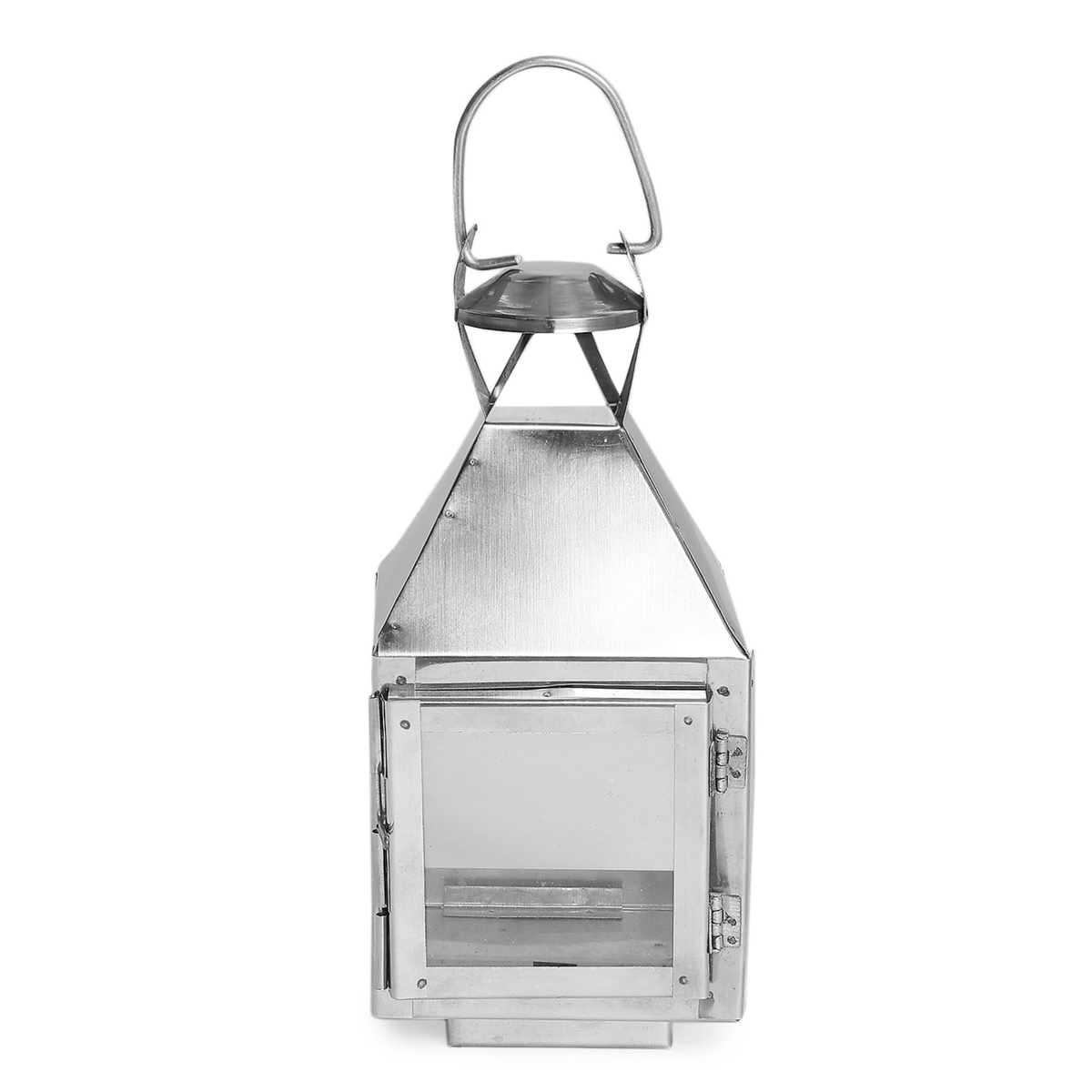 Sthula's Metal Hanging Lantern – Silver, Glass