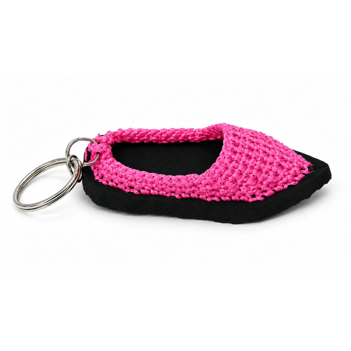 Sthula's Pink & Black Mini Shoe Keychain