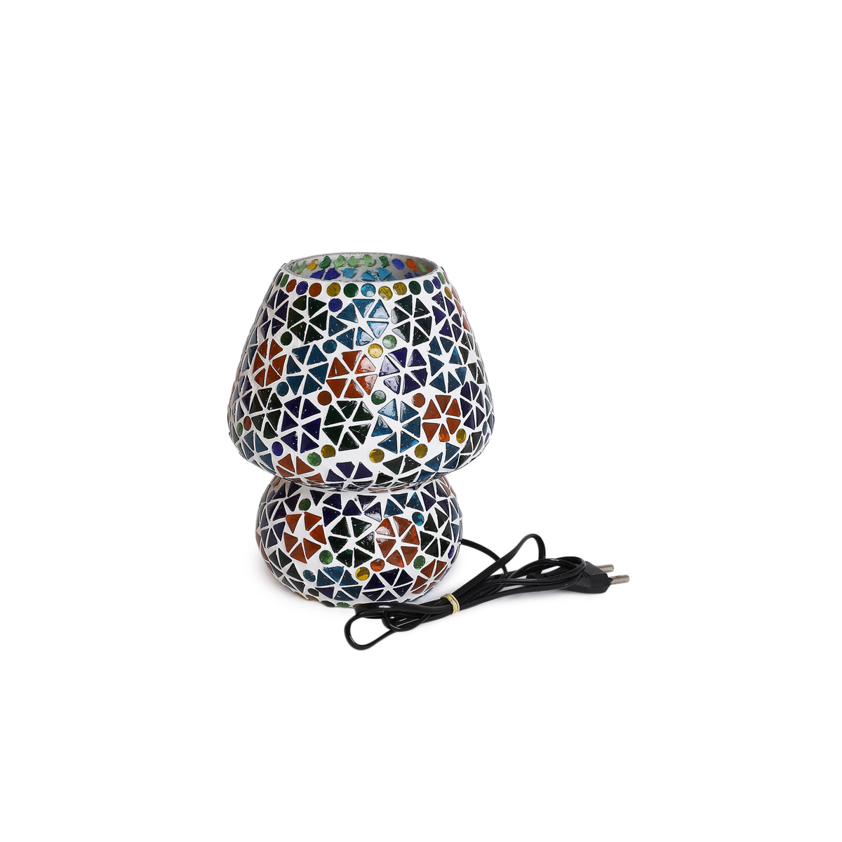 Sthula's Mosaic Decorative Table Lamp – Multicolor, Glass