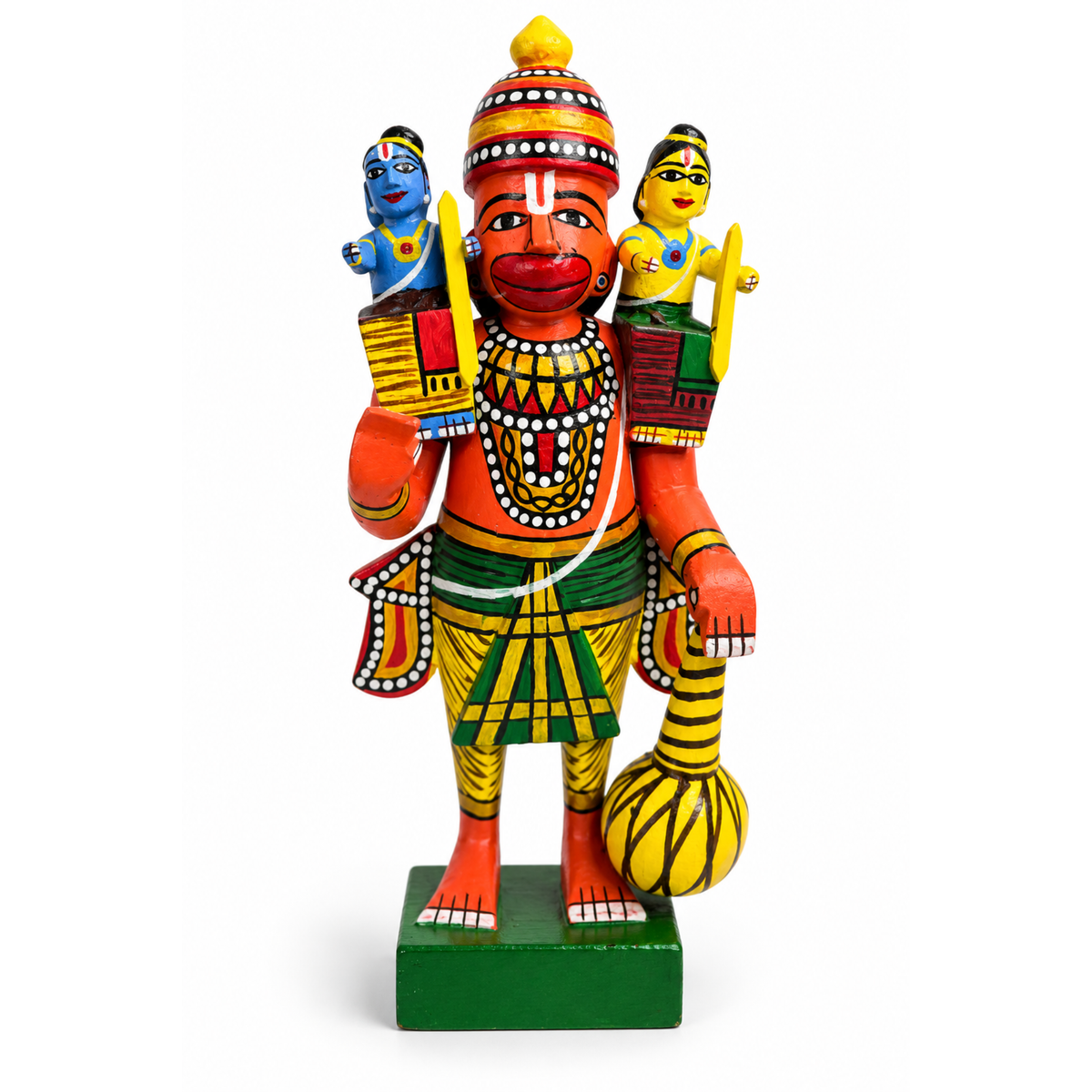 Sthula's Multicolor Wooden Hanuman Decorative Showpiece