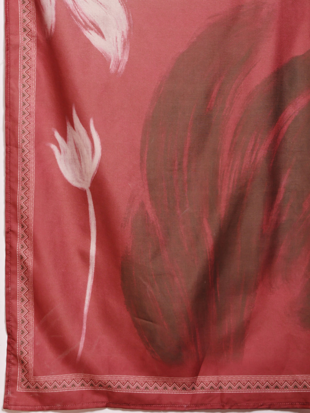 Sthula's Off White Floral Kurta Set with Wine Dupatta