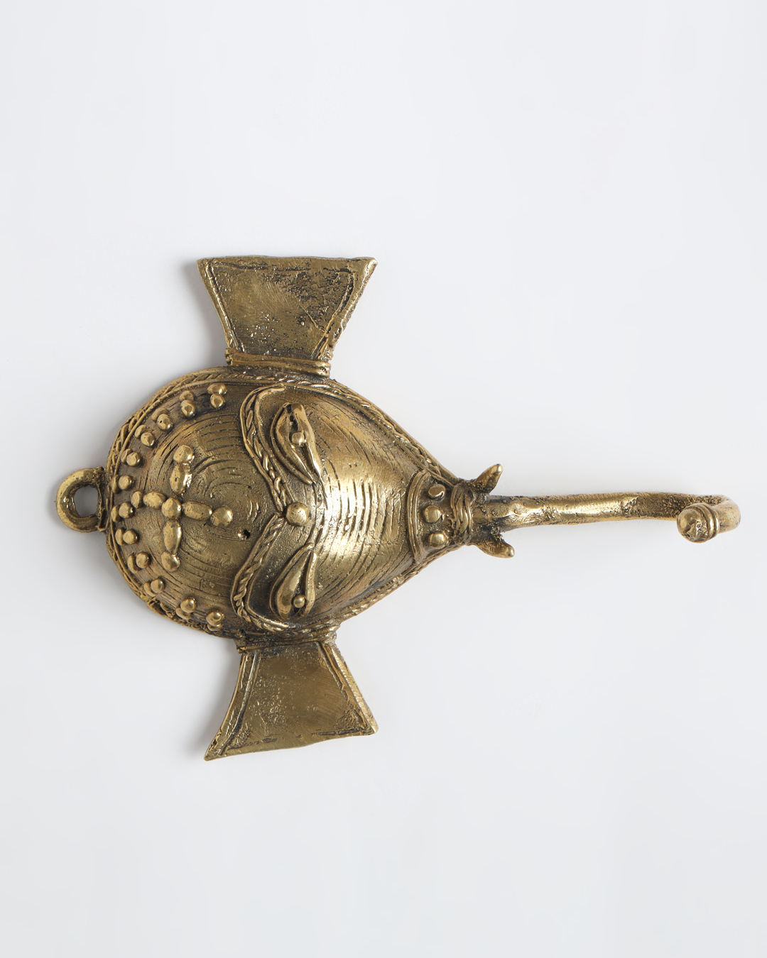 Sthula's Handcrafted Dokra Metal Ganesha Face Wall Hanging