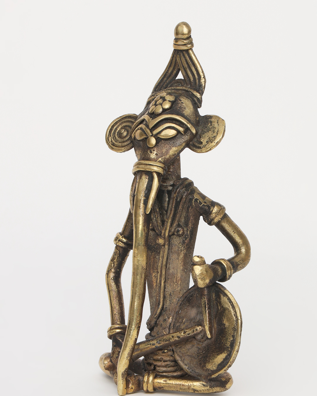 Sthula's Handcrafted Dokra Metal Tribal Musician Showpiece
