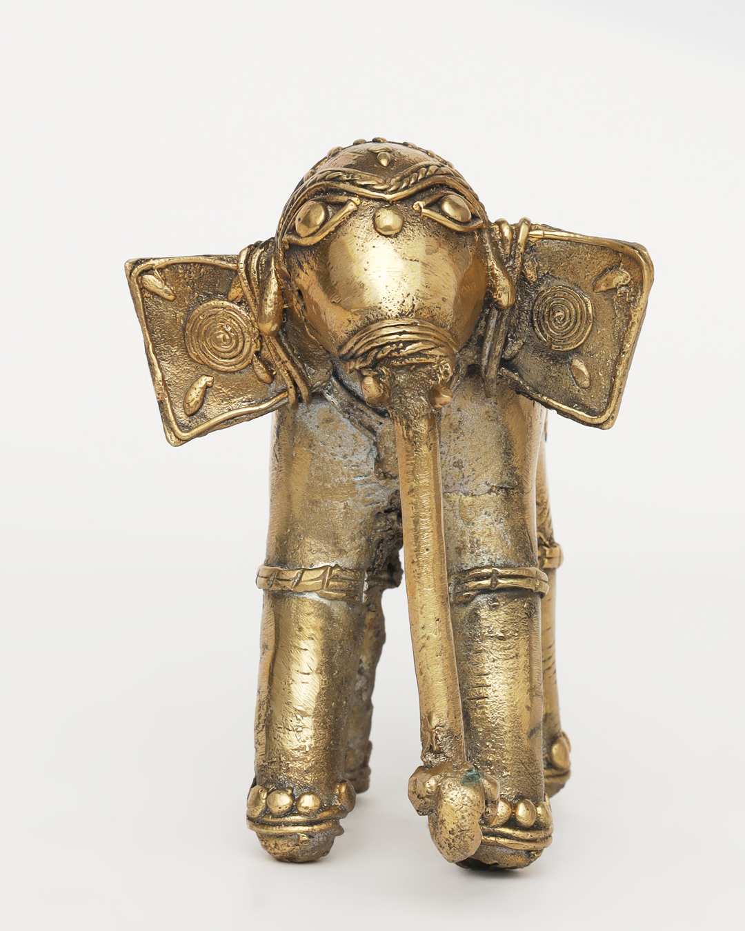 Sthula's Handmade Dokra Metal Elephant Showpiece