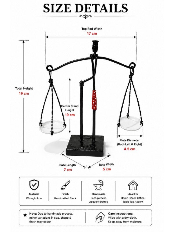 Sthulas Handmade Lady Justice Metal Figurine