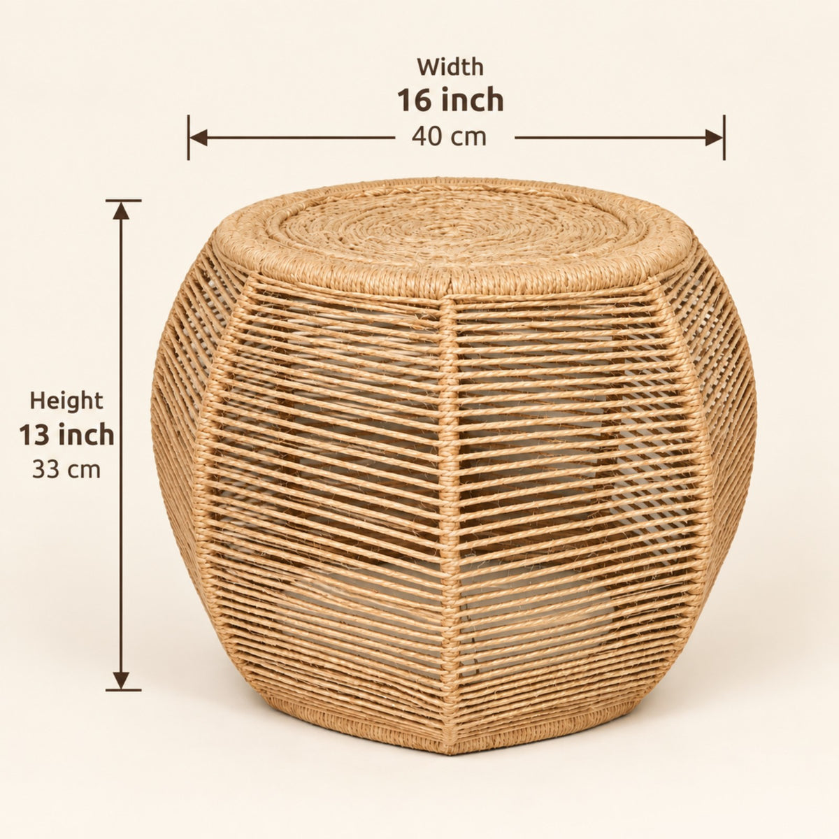 Sthula's Handmade Cane Stool – Natural Woven Rattan Round Stool