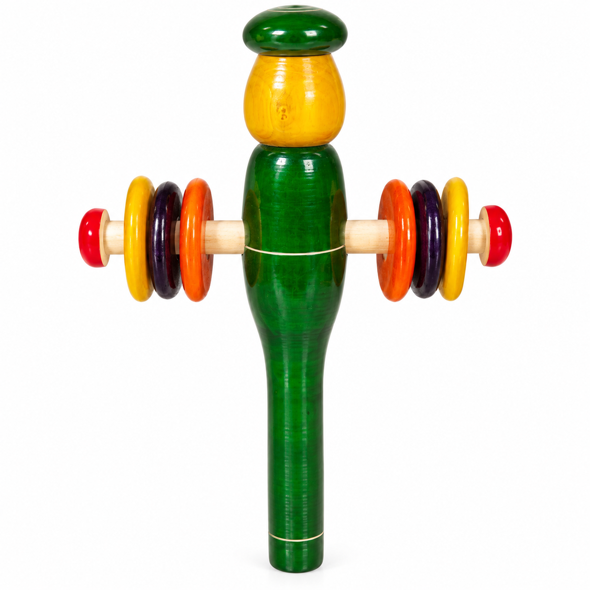 Sthulas Multicolor Wooden Traditional Doll Rattle