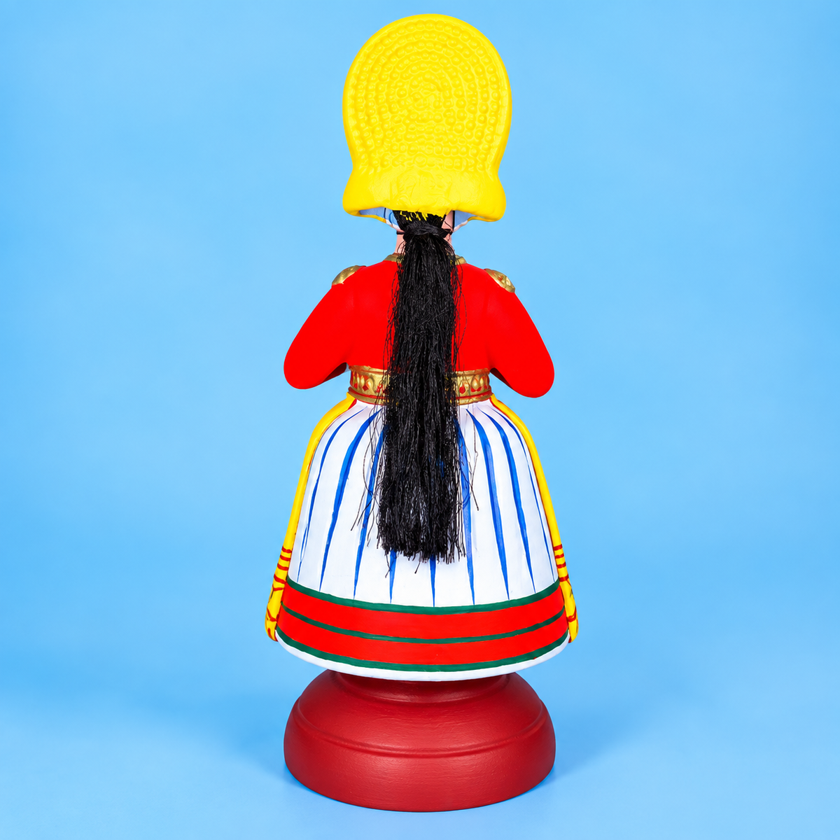 Sthula's Handmade Kathakali Dancer Multicolor Wooden Showpiece