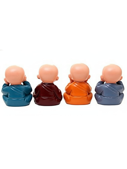 Sthula's Four Baby Monk Wisdom Showpiece Set