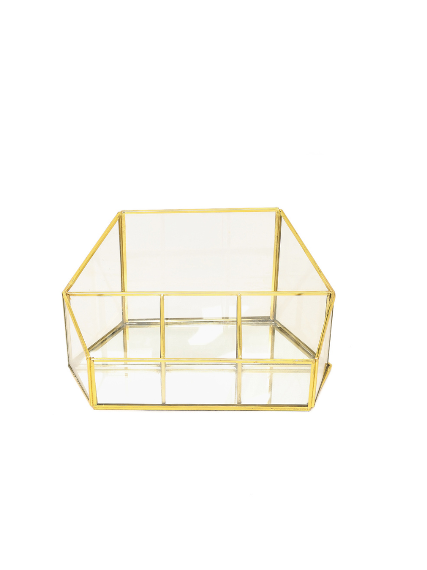 Sthula's Handcrafted Glass & Metal Desk Organizer