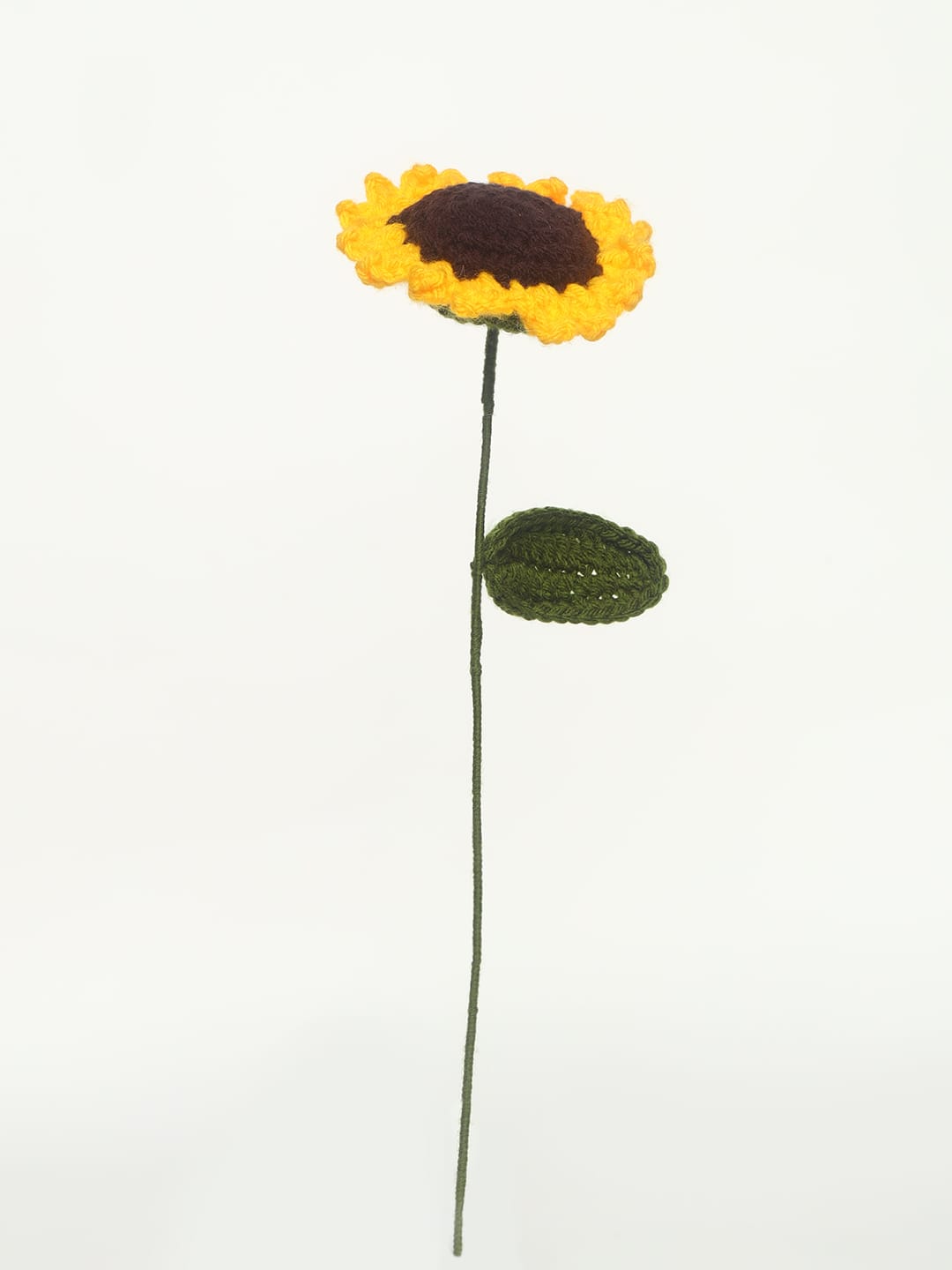 Sthula's Handcrafted Yellow Handmade Wool Sunflower