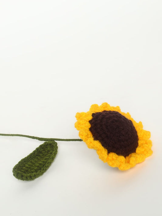 Sthula's Handcrafted Yellow Handmade Wool Sunflower
