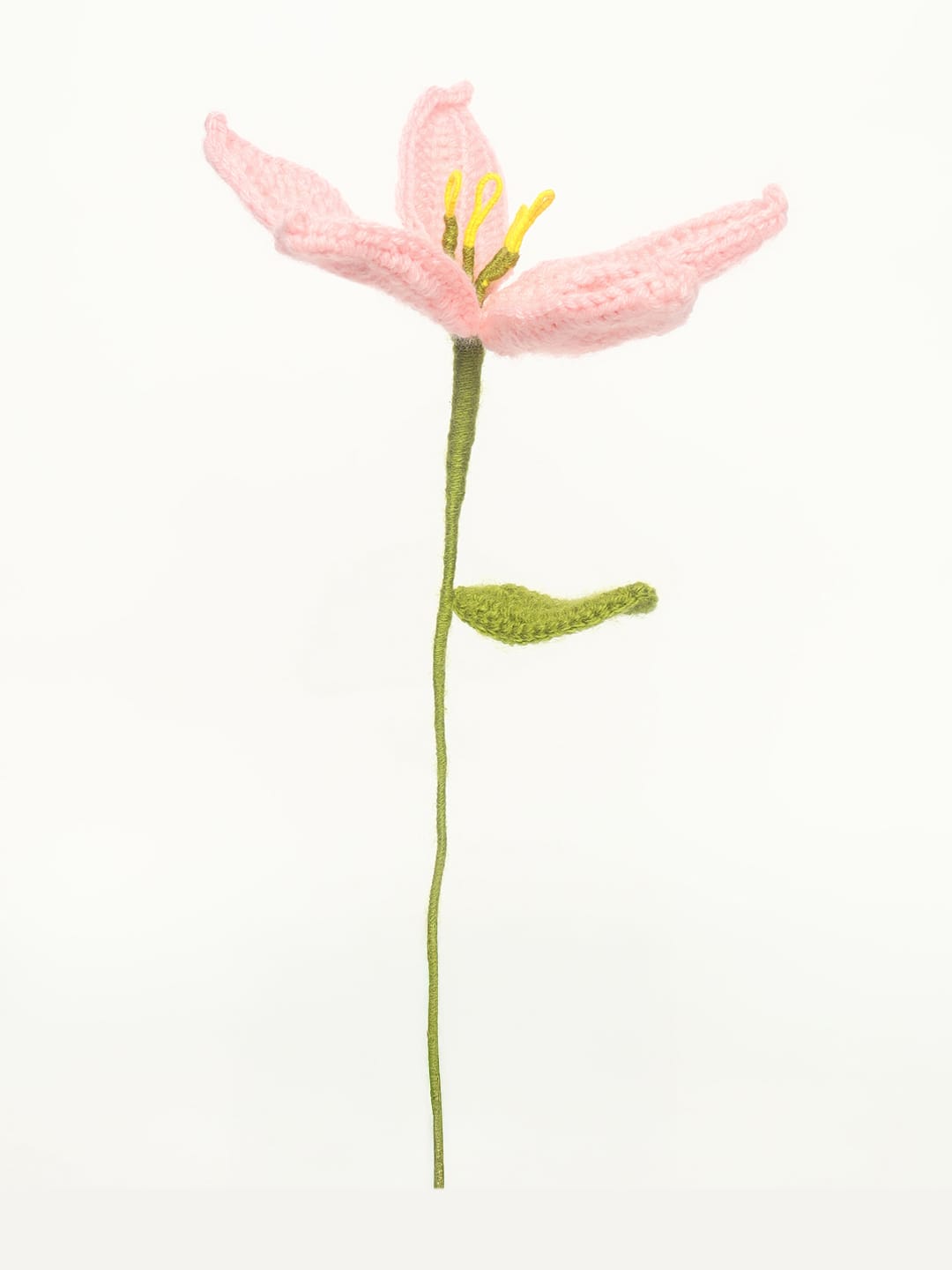 Sthula's Handcrafted Pink Handmade Wool Flower
