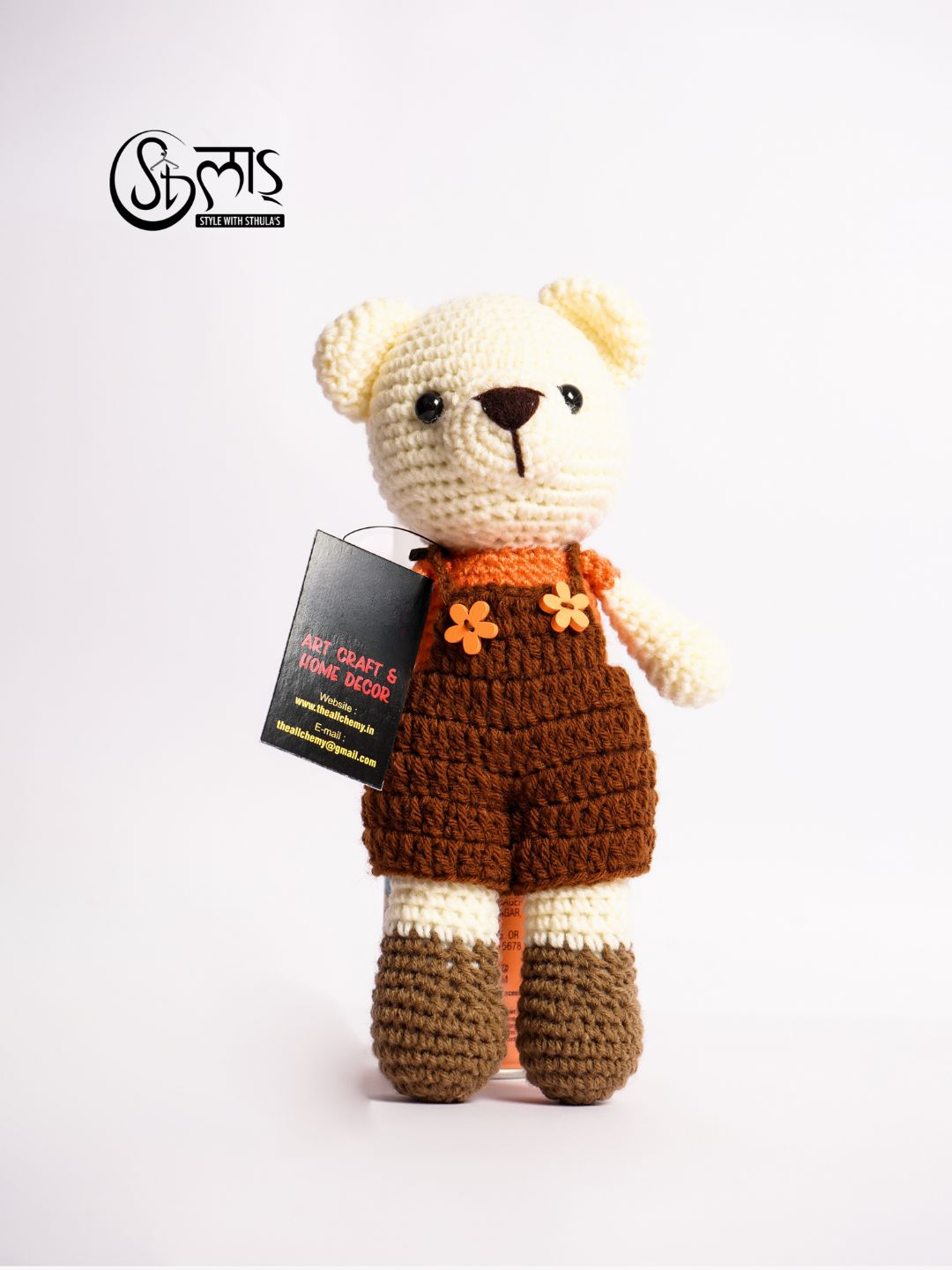 Handmade Teddy Bear Doll – Artisanal Craft & Home Decor