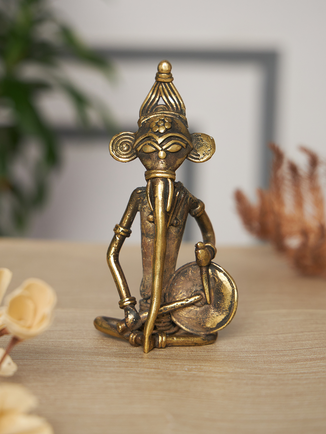 Handcrafted dokra Ganesha Figurine | Tribal Art dokra Ganpati Idol for Home Temple & Décor