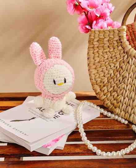 Handmade Crochet Bunny Soft Toy | Eco-Friendly Knitted Plush for Kids & Gifting – Sthulas