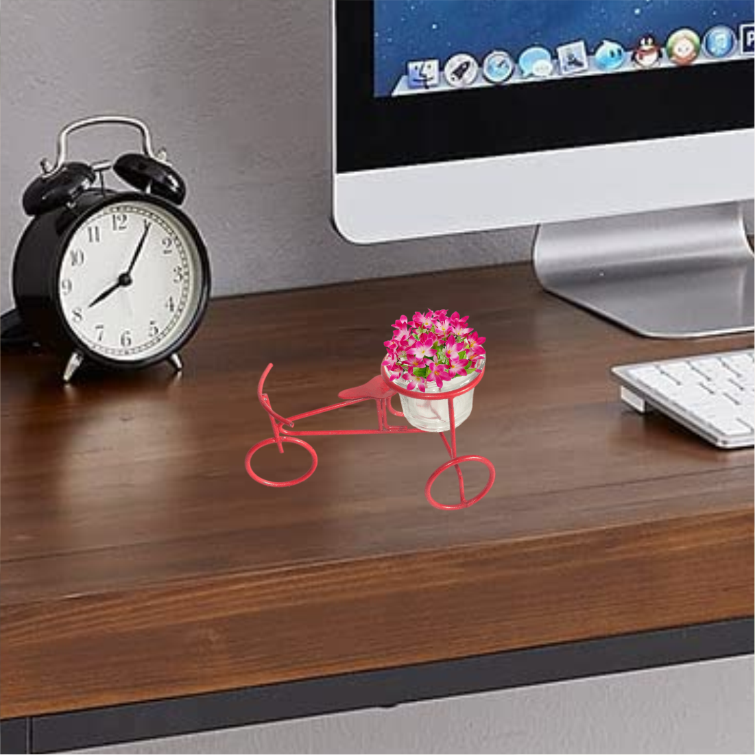 Red Bicycle Tealight Candle Holder | Modern Metal Home Décor by Sthulas