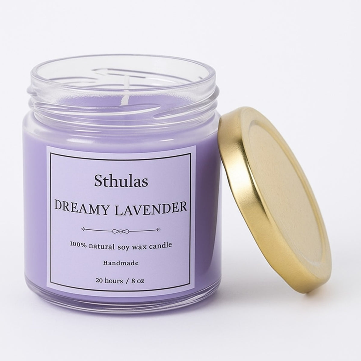 Sthula's Dreamy Lavender Scented Soy Wax Candle