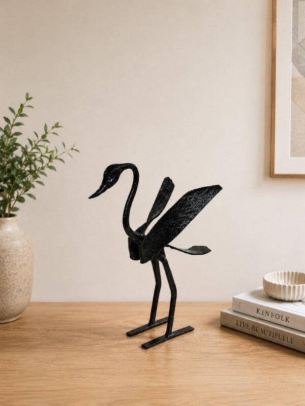 Sthula's Handmade Metal Crane Bird Figurine