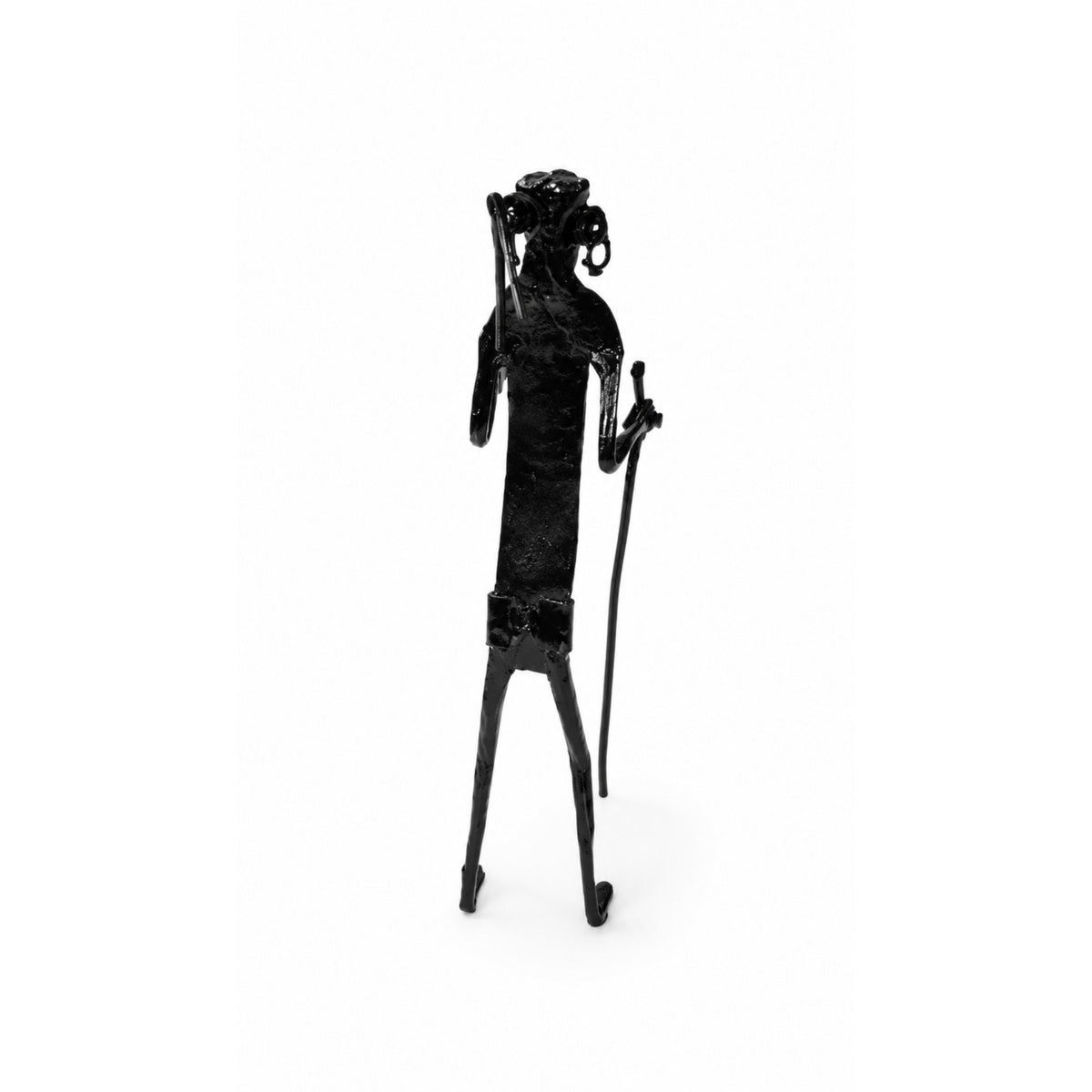 Sthula's  Handmade Black Metal Tribal Man Figurine