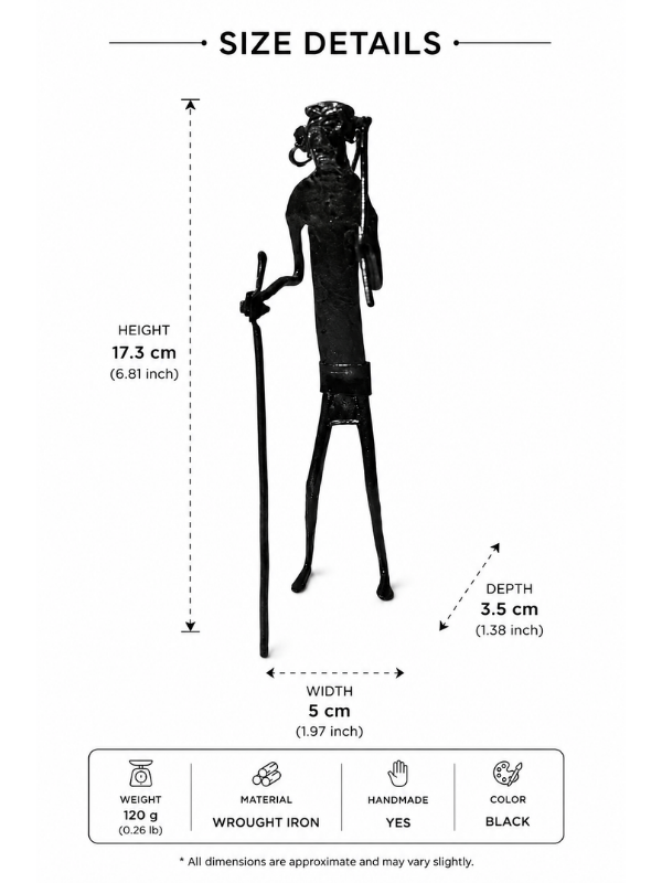 Sthula's Handmade Tribal Farmer Metal Figurine