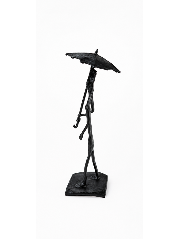 Sthula's Handmade Umbrella Lady Metal Figurine