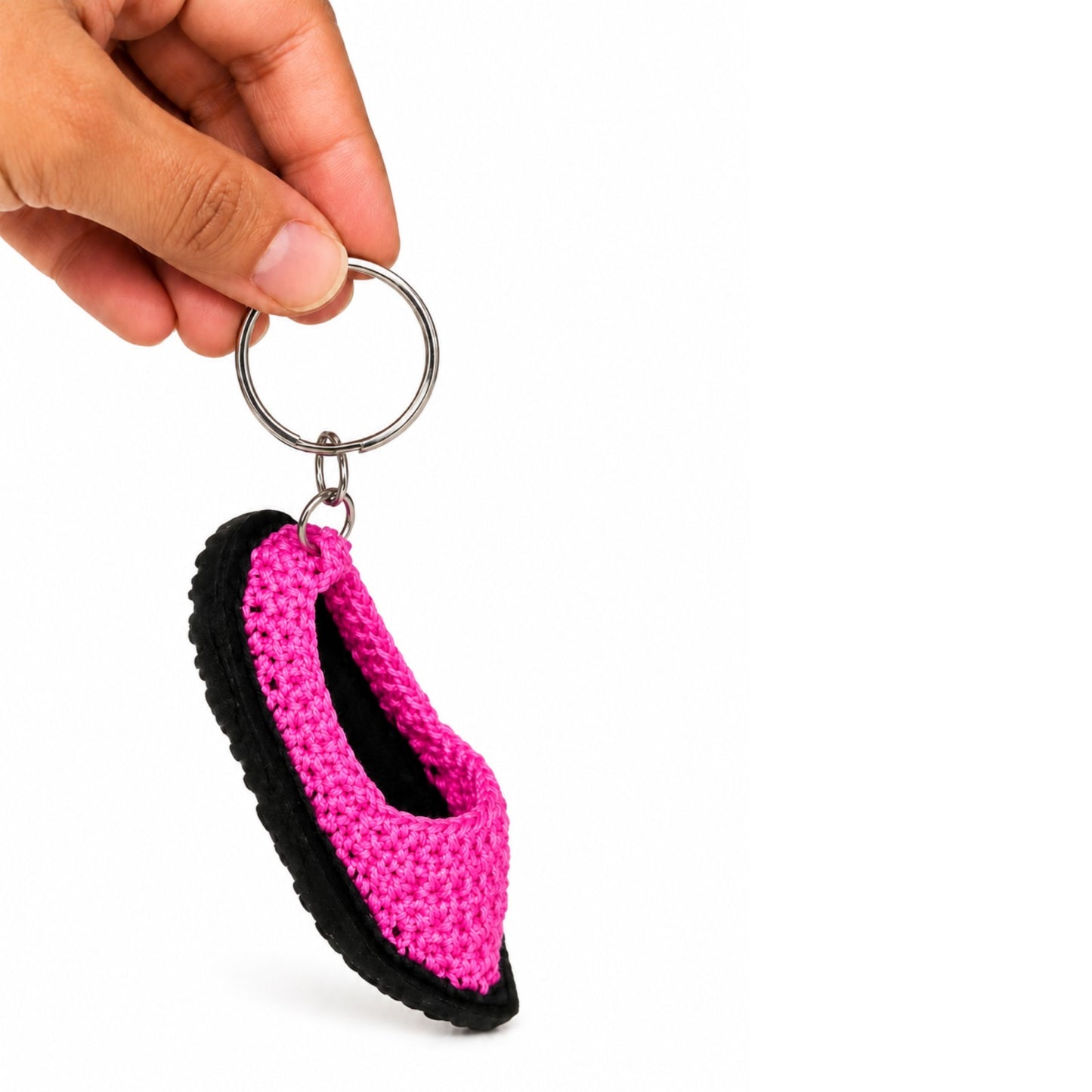 Sthula's Pink & Black Mini Shoe Keychain