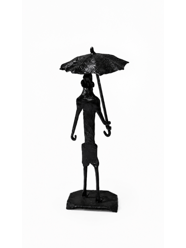 Sthula's Handmade Umbrella Lady Metal Figurine