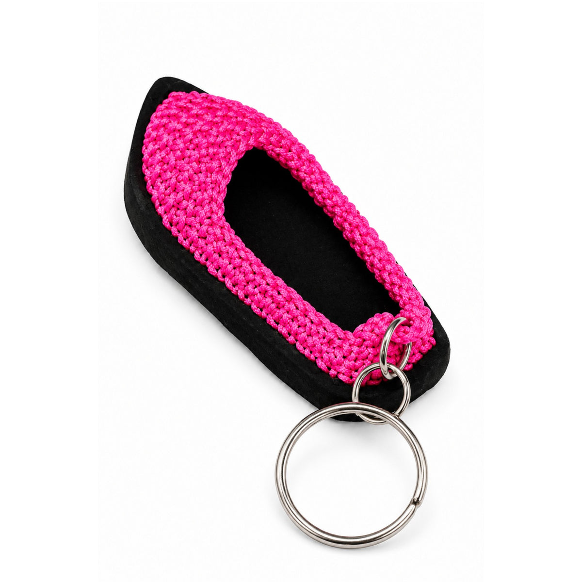 Sthula's Pink & Black Mini Shoe Keychain