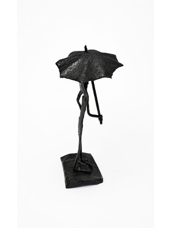 Sthula's Handmade Umbrella Lady Metal Figurine