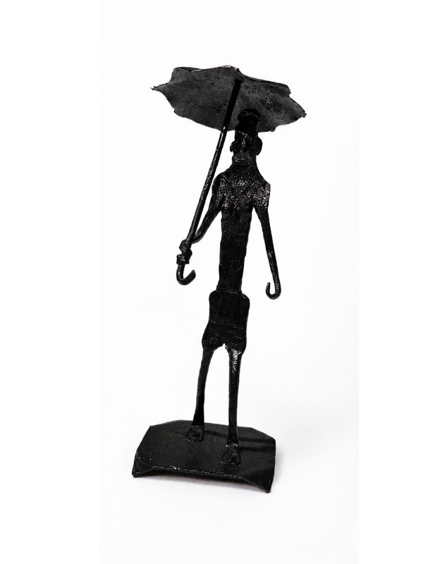 Sthula's Handmade Umbrella Lady Metal Figurine