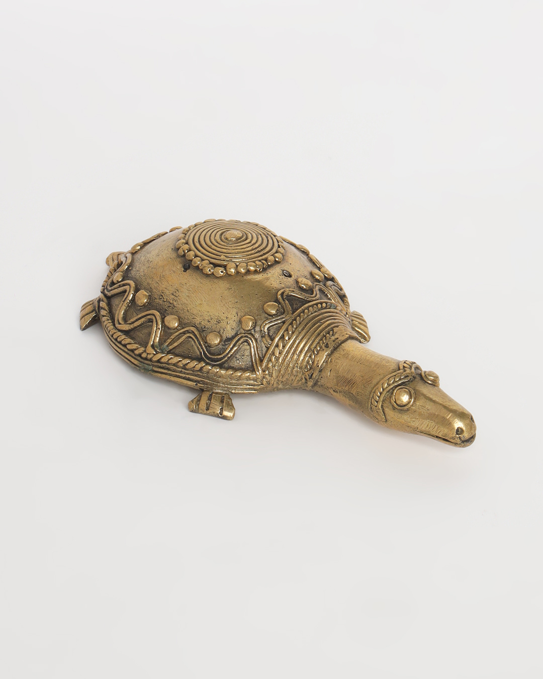 Sthula's Handcrafted Dokra Metal Turtle Showpiece