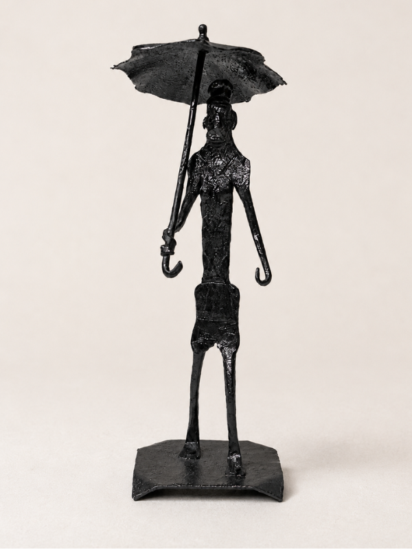 Sthula's Handmade Umbrella Lady Metal Figurine