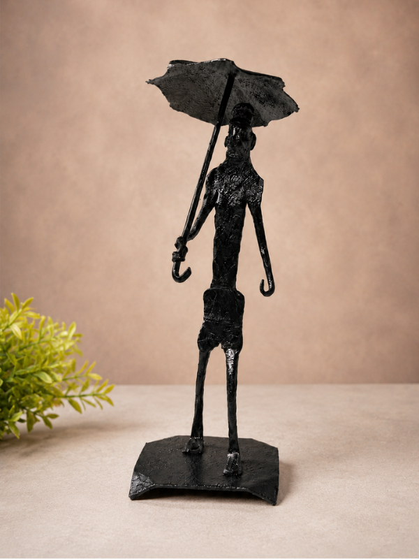 Sthula's Handmade Umbrella Lady Metal Figurine