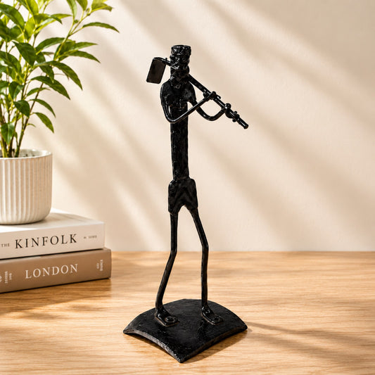 Sthula's Handmade Black Metal Farmer Figurine