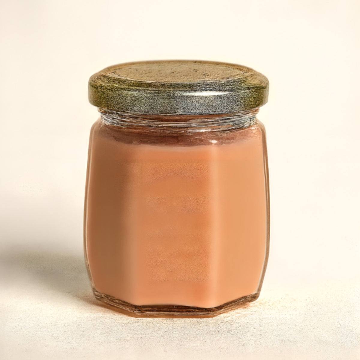 Sthula's White Oudh Scented Candle – Peach Glass Jar