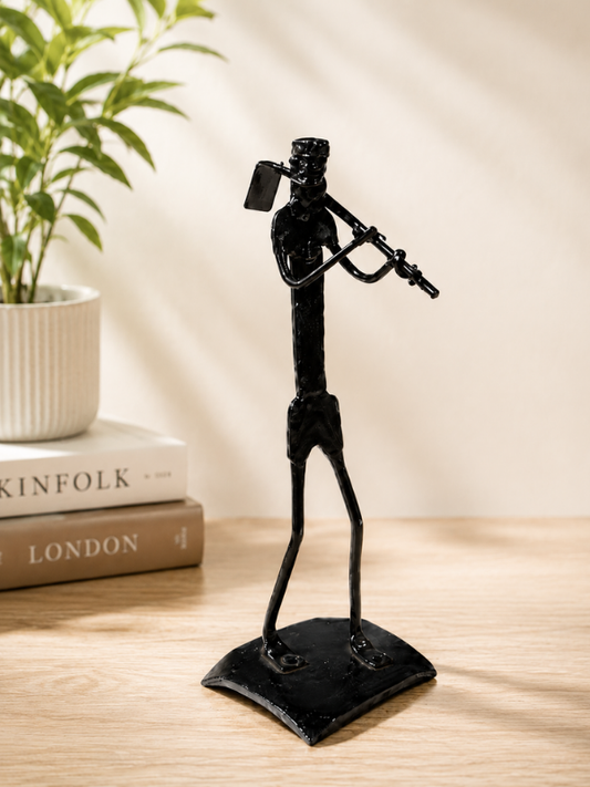 Sthula's Handmade Tribal Flute Player Figurine