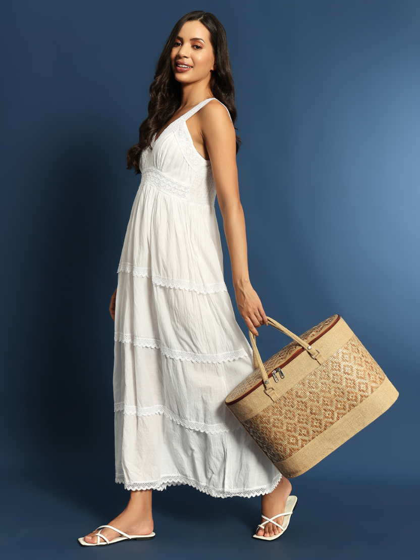 Sthula's Handcrafted Jute Storage Basket Bag