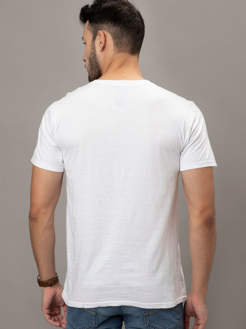 Sthula's Men White Cotton T-Shirt