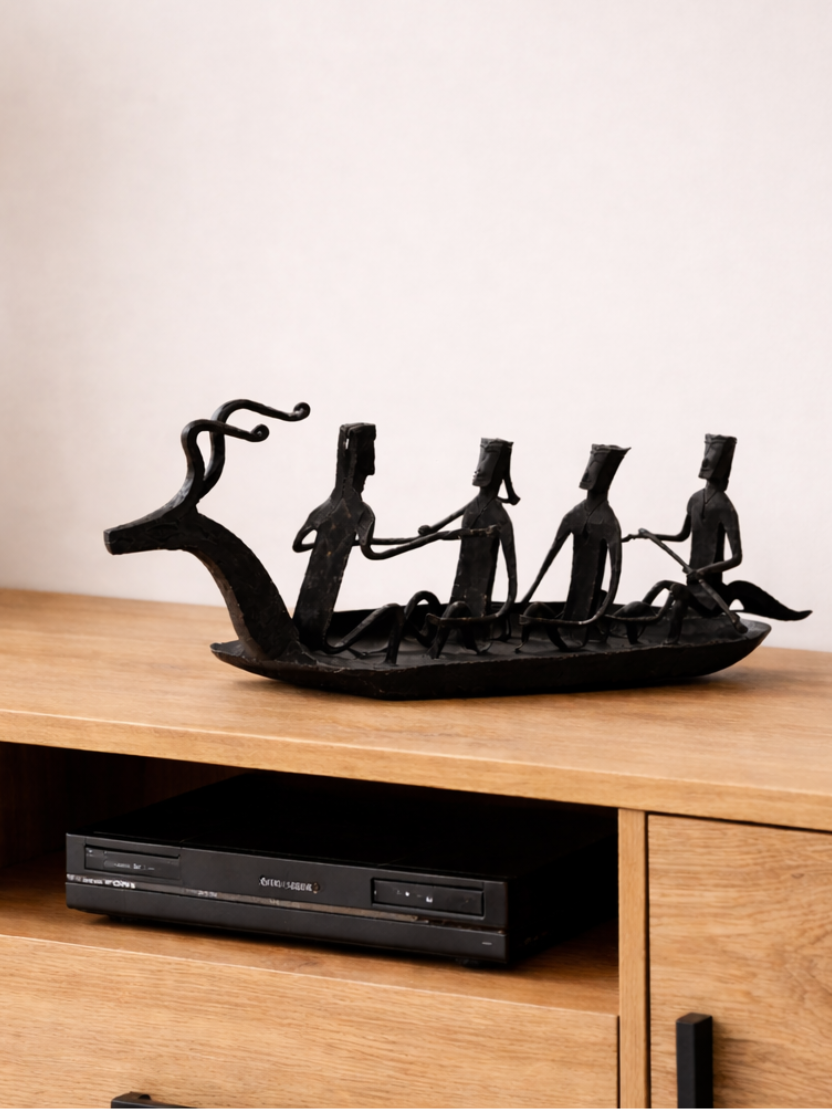Sthula's Handcrafted Metal Tribal Boat Showpiece