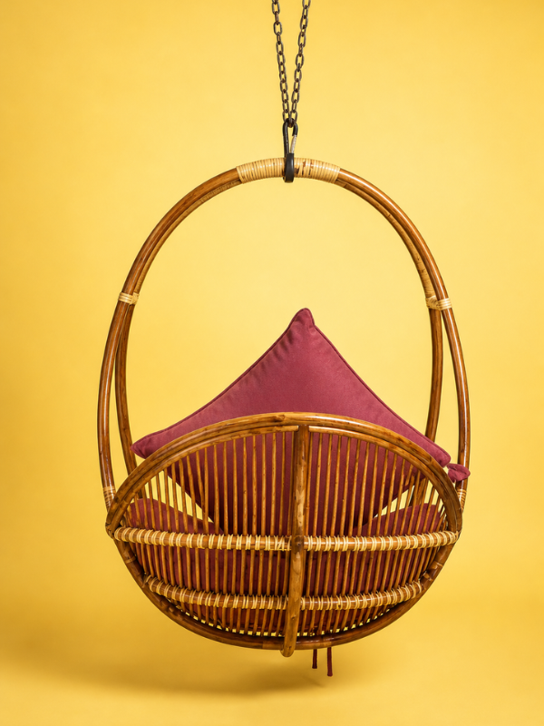 Sthula's Natural Brown Rattan Hanging Jhoola