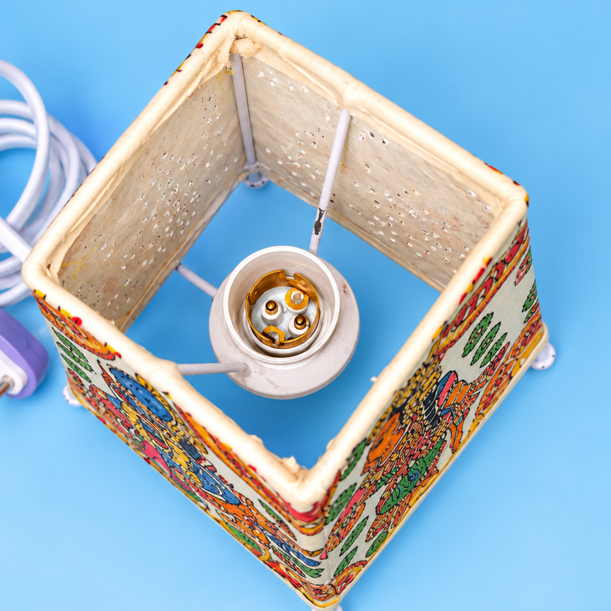 Sthula's Multicolor Radha Krishna Table Lamp