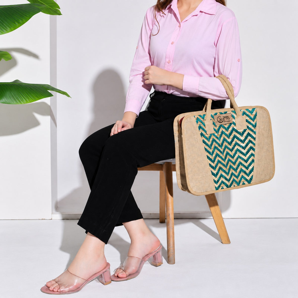 Sthula's Woven Laptop Bag – Stylish Jute Office & Work Bag for Women