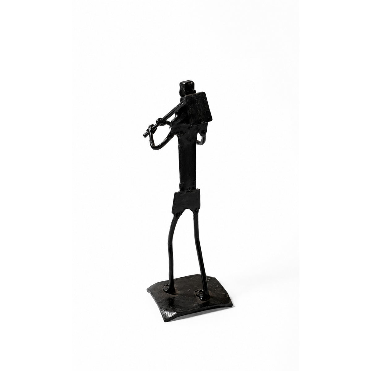 Sthula's Handmade Black Metal Farmer Figurine