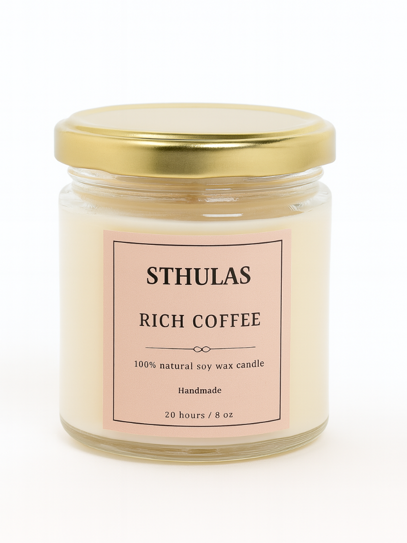 Sthula's Handcrafted Rich Coffee Soy Wax Candle