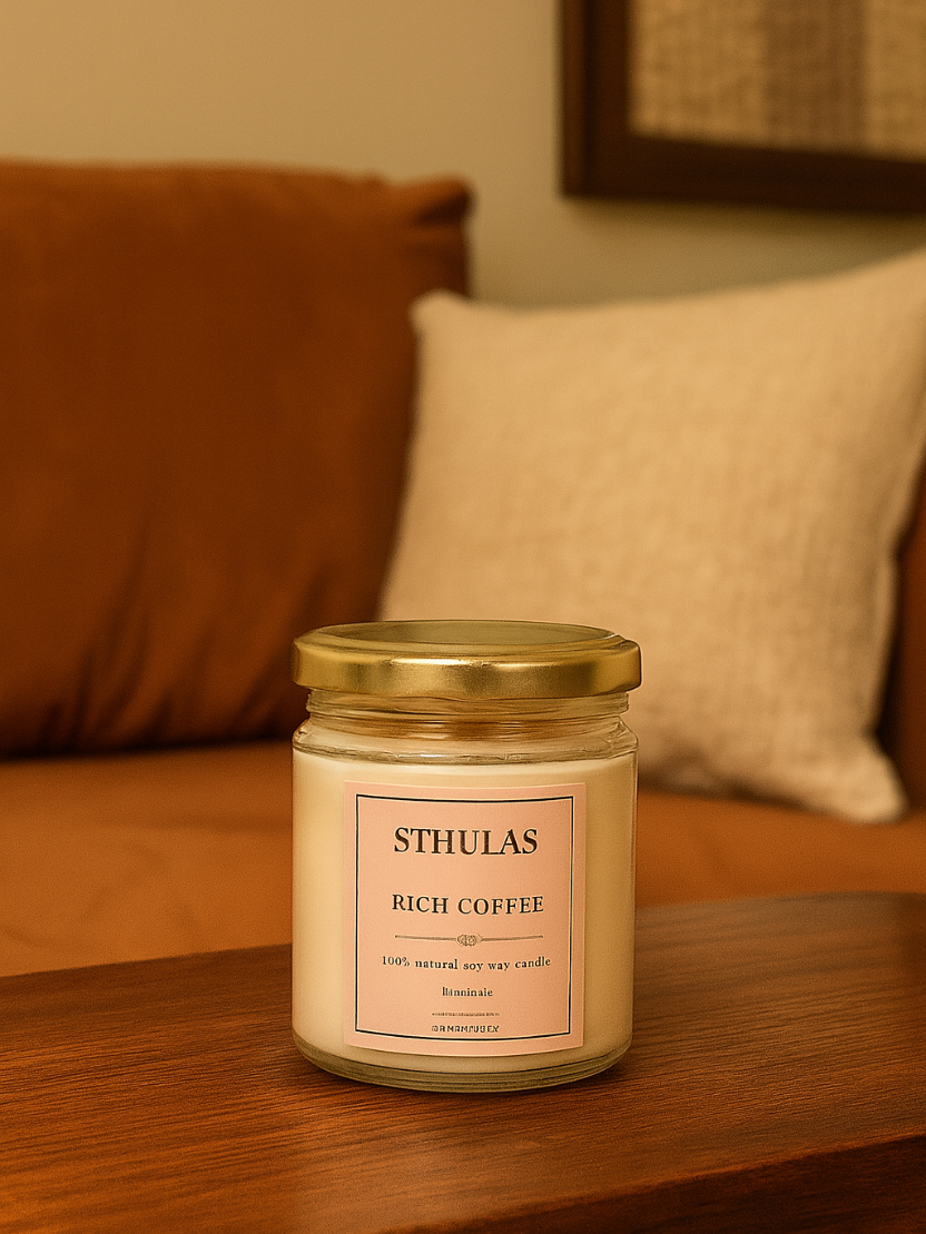 Sthula's Handcrafted Rich Coffee Soy Wax Candle