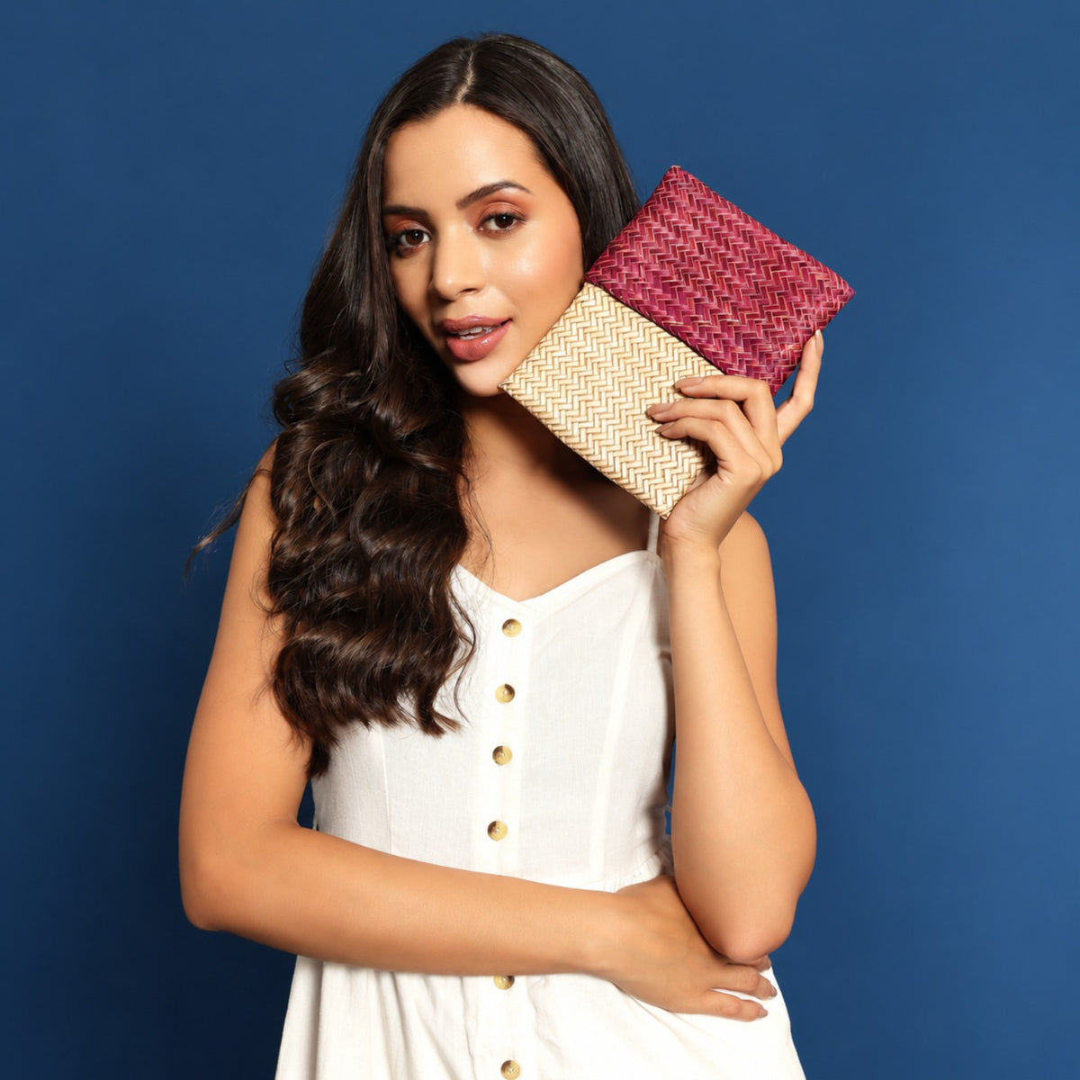 Sthula's Handwoven Jute Clutch Bag – Stylish Woven Handbag for Women