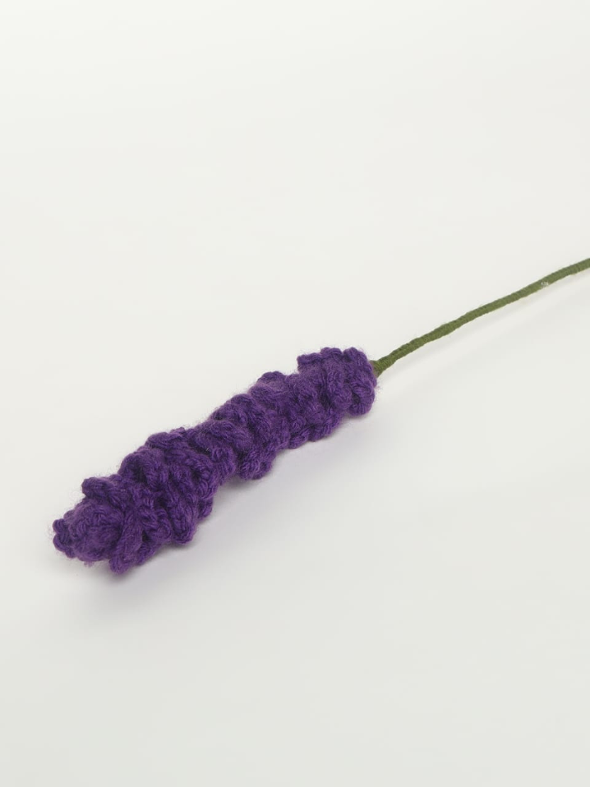 Sthula's Handcrafted Handmade Purple Wool Lavender Stem