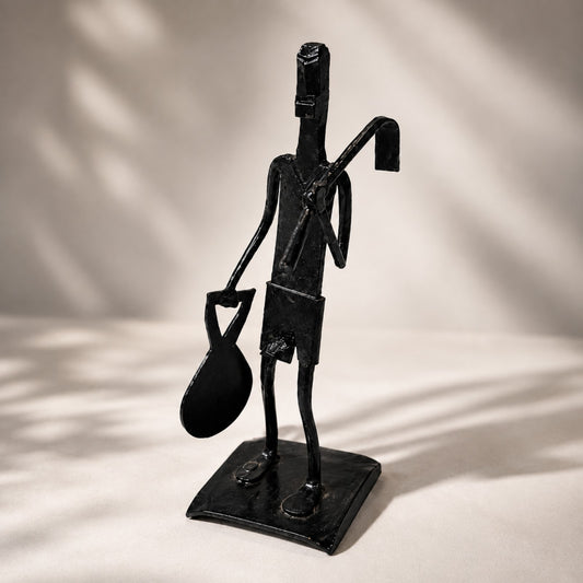 STHULAS Handmade Black Metal Musician Figurine